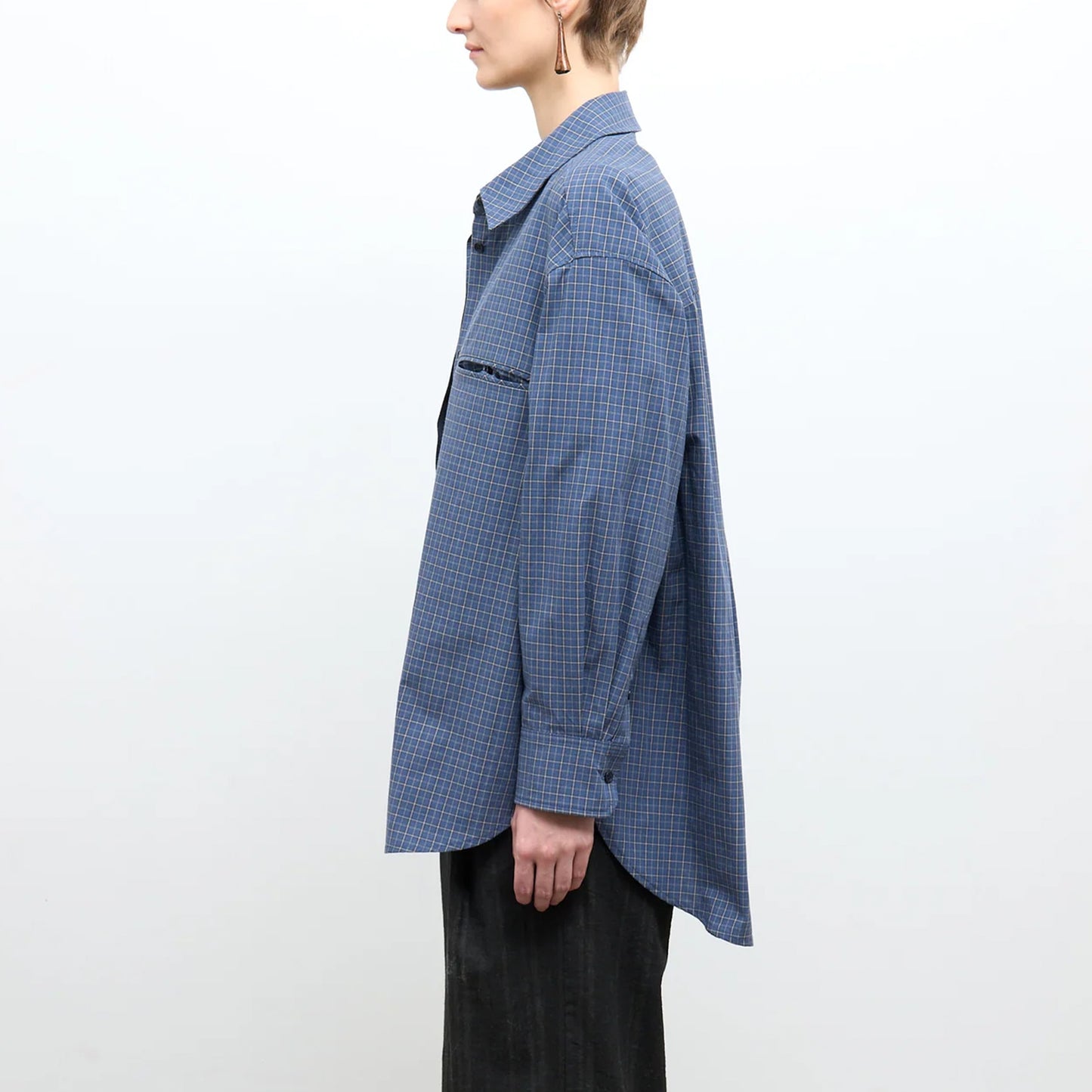 Japanese Organic Mini Check Cotton Phoebe Shirt
