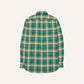 Checked Slub Cotton Work Shirt in Green