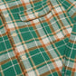 Checked Slub Cotton Work Shirt in Green