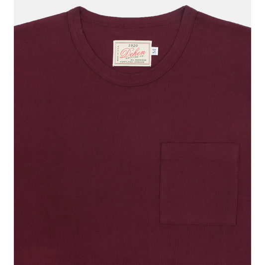 Heavy Duty S/S Pocket Tee in Burgundy