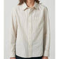 Poplin Stripe L/S Shirt in Natural