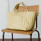 Quilted Napa Mini Tote in Butter