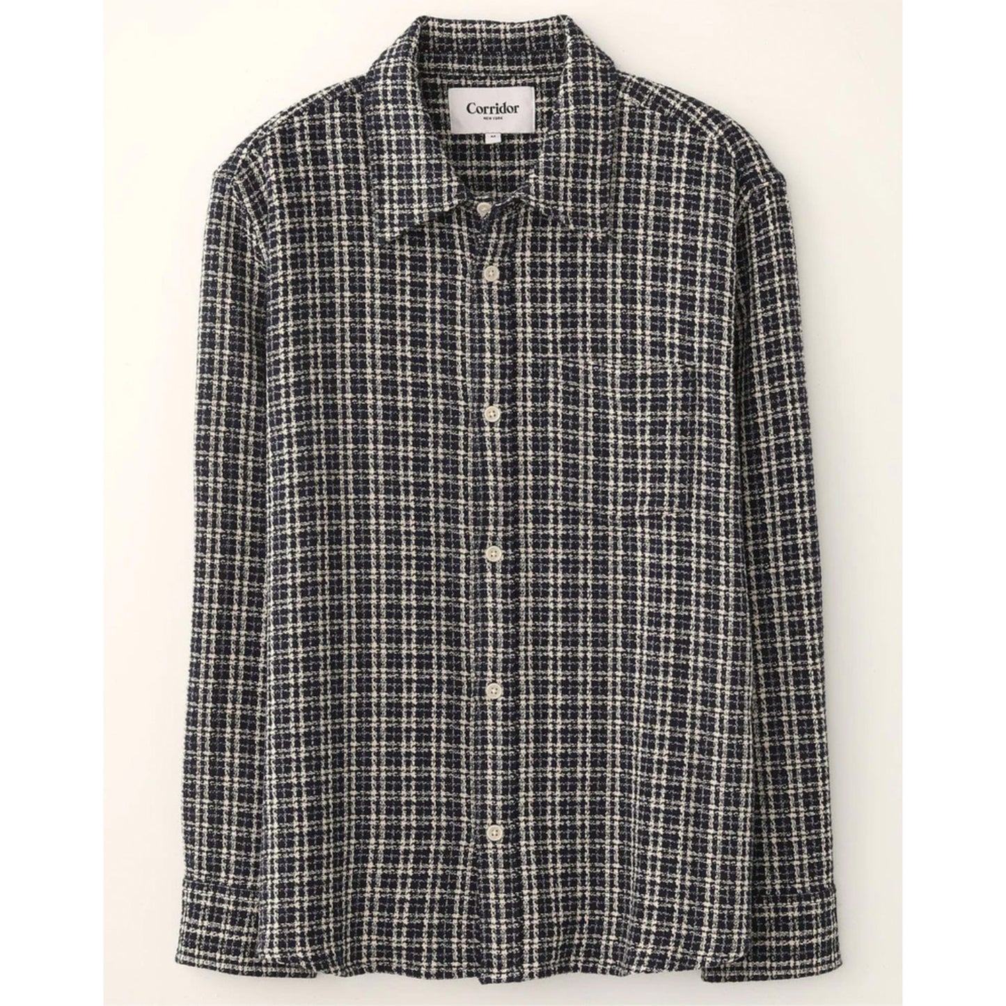Reverse Weave Snow Check L/S in Blue