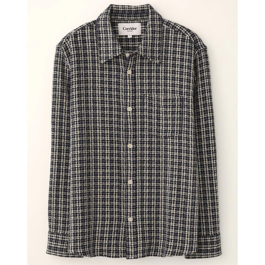 Reverse Weave Snow Check L/S in Blue