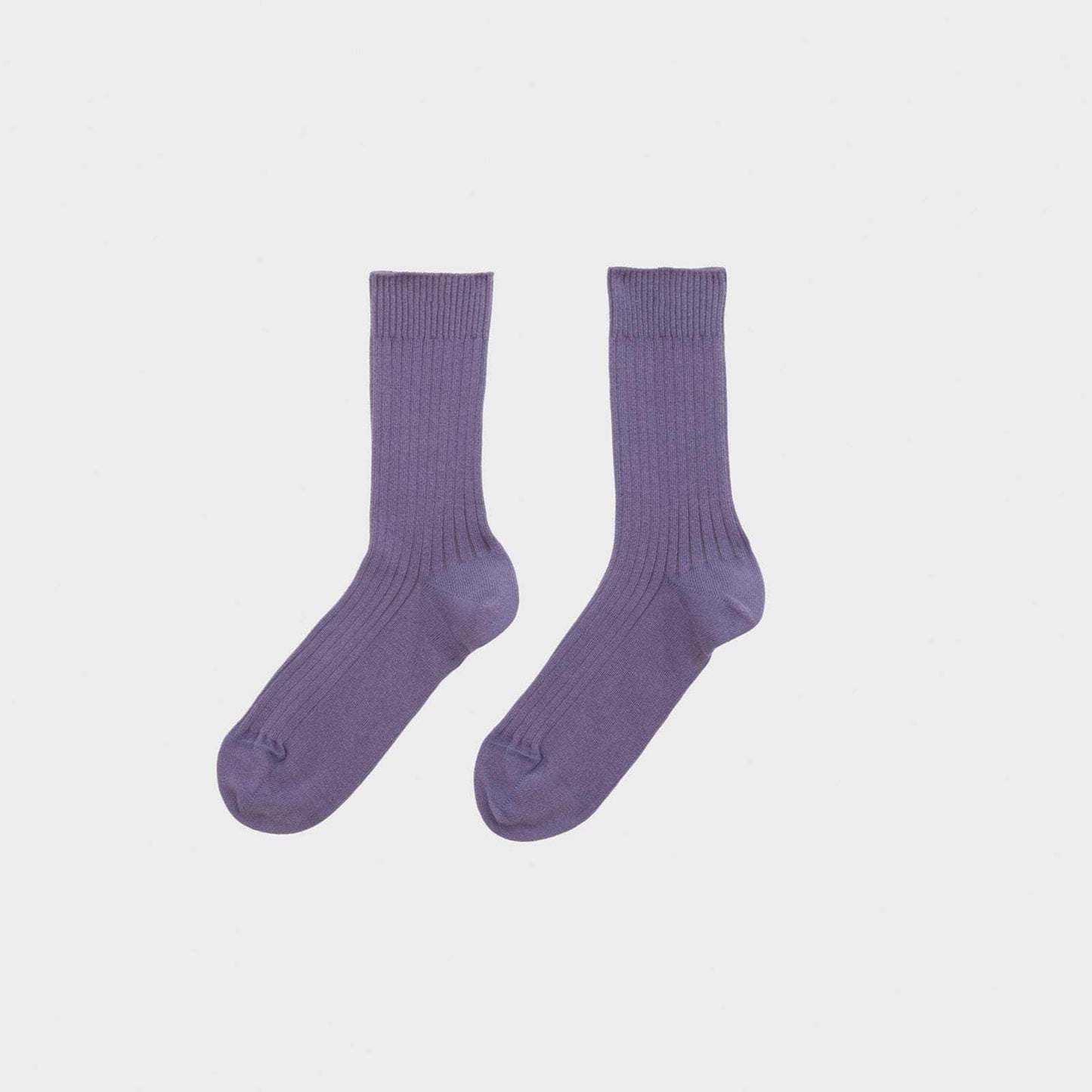Rib Over Ankle Sock in Poa Purple