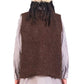 River Portuguese Long Hair Wool Vest in Chocolate