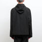 Rory Japanese Linen/Cotton Jacket in Black Stripe