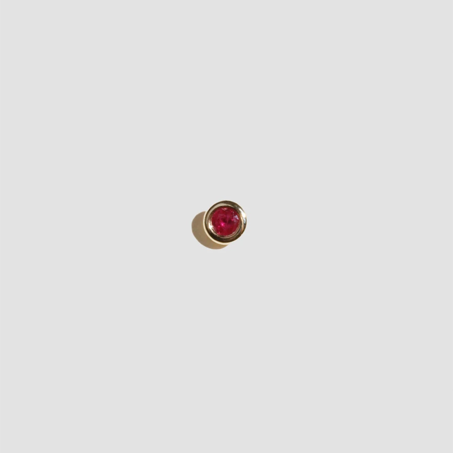 Ruby Bezel Stud