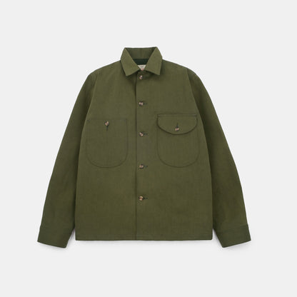 Selvedge Overshirt in Olive Denim