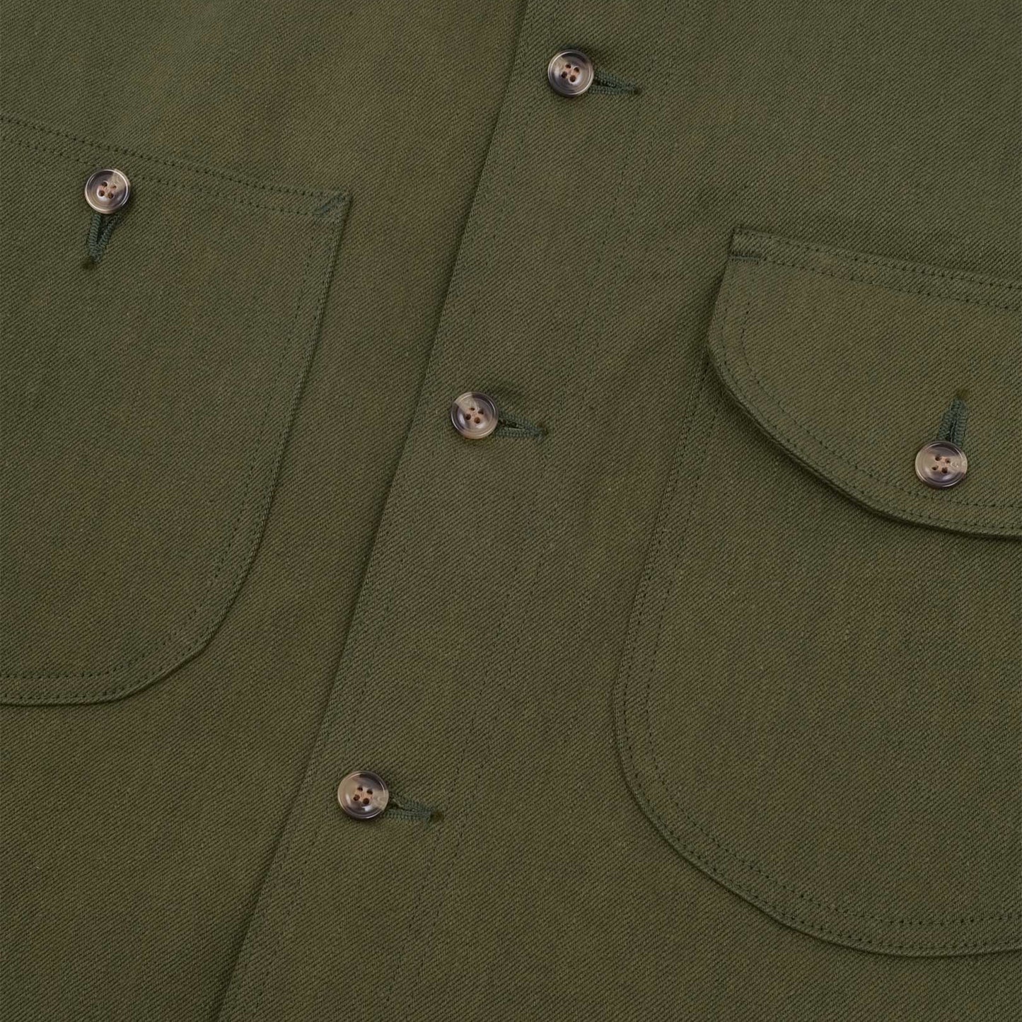 Selvedge Overshirt in Olive Denim