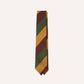 Shantung Block Stripe Tie in Burgundy, Gold, and Olive