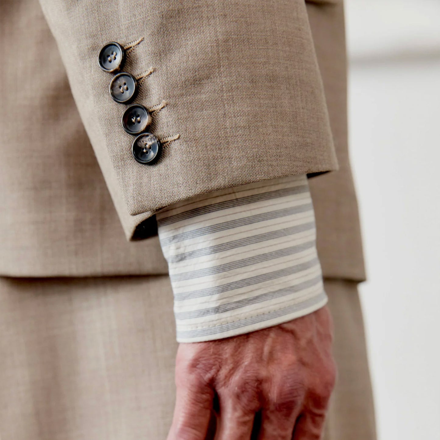 Sid Pure New Wool Blazer in Dark Beige