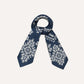 Traditional Silk Bandana in Navy Ecru