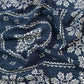 Traditional Silk Bandana in Navy Ecru