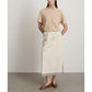 Slip Skirt in Oyster/Black White Stripe