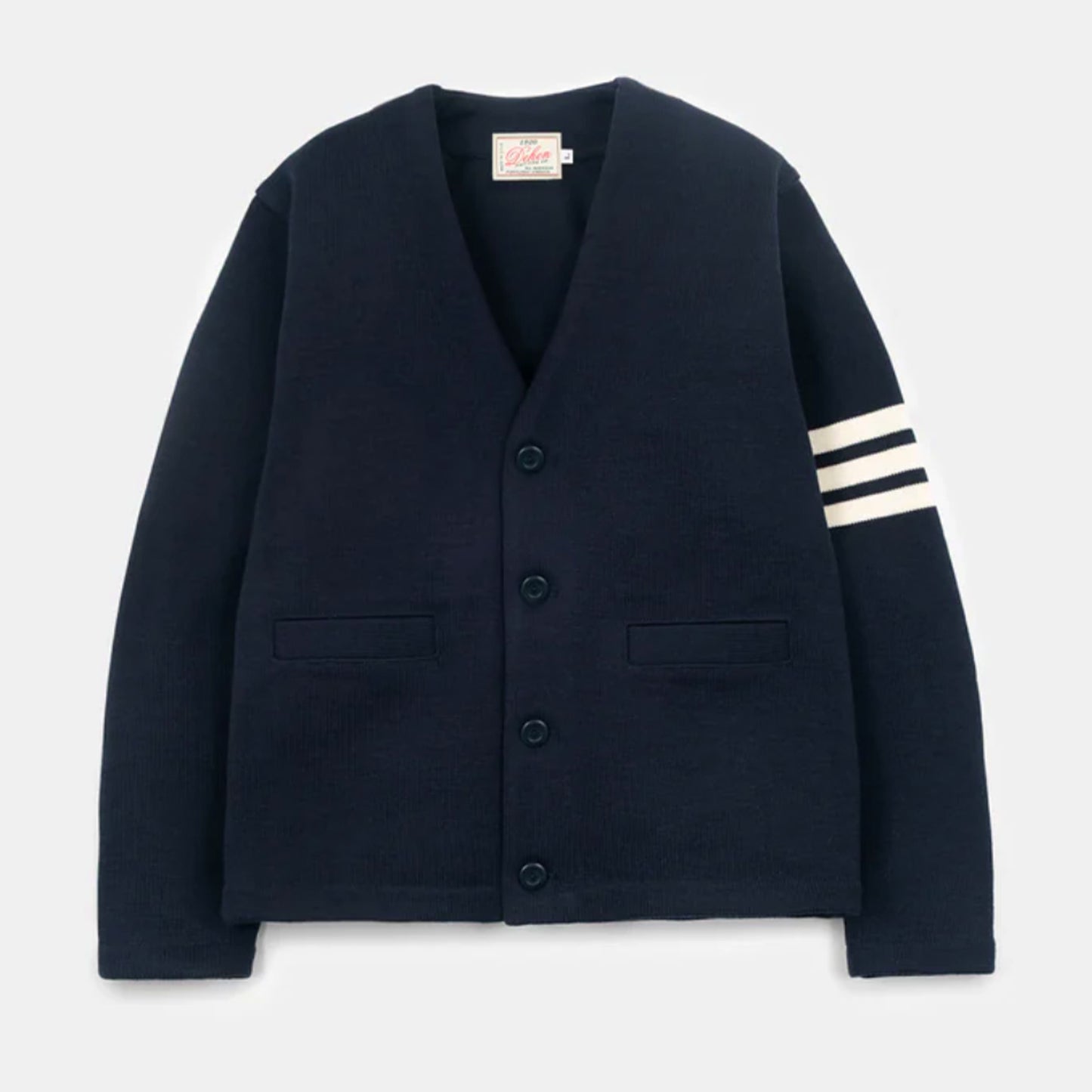 Slouchy Cardigan in Dk Navy/Off White
