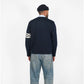 Slouchy Cardigan in Dk Navy/Off White