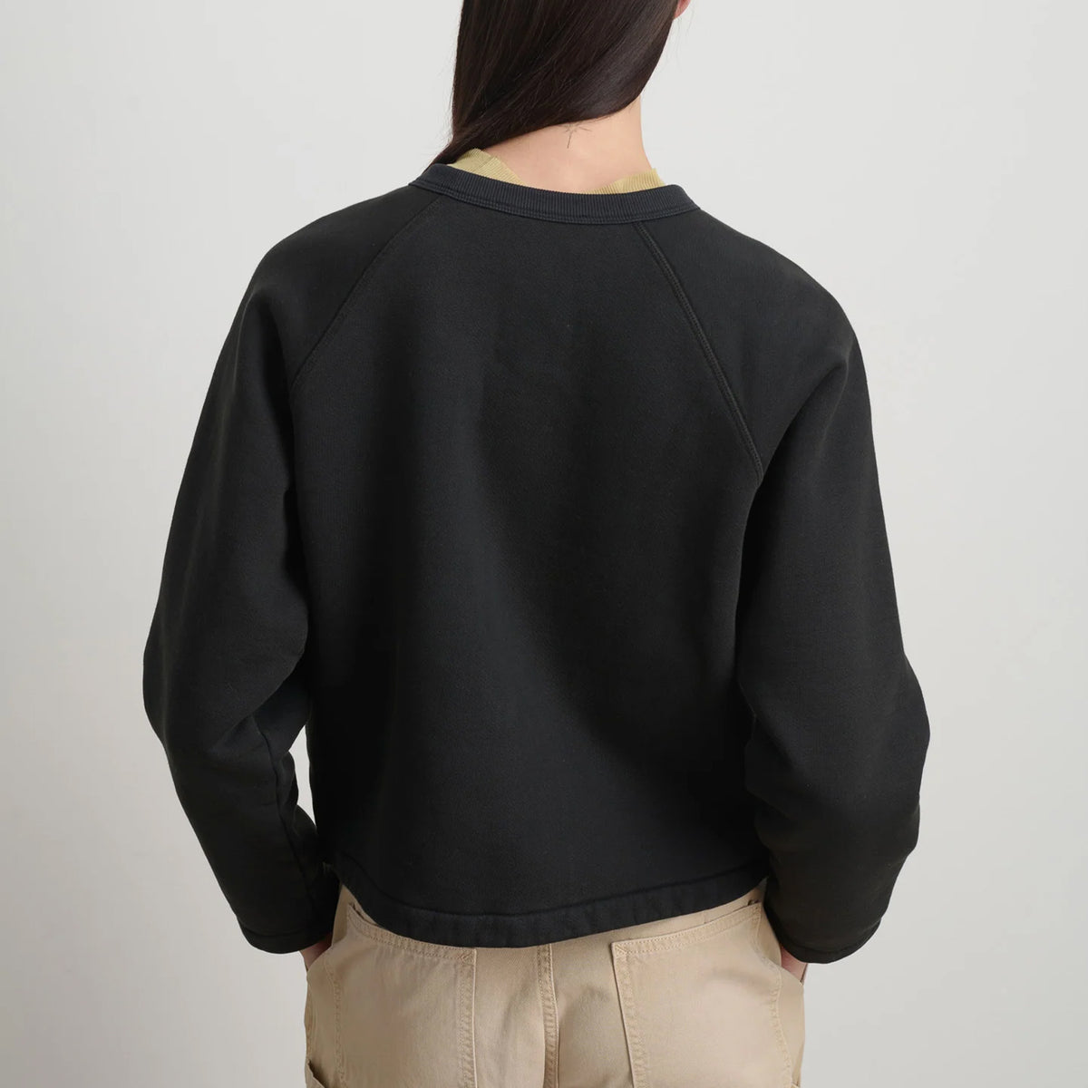 Snap Cardigan in Faded Black Overdye