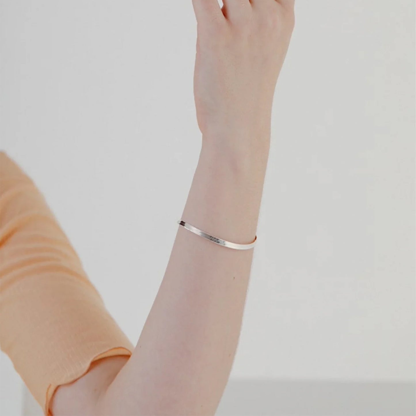 Sterling Silver Herringbone Bracelet