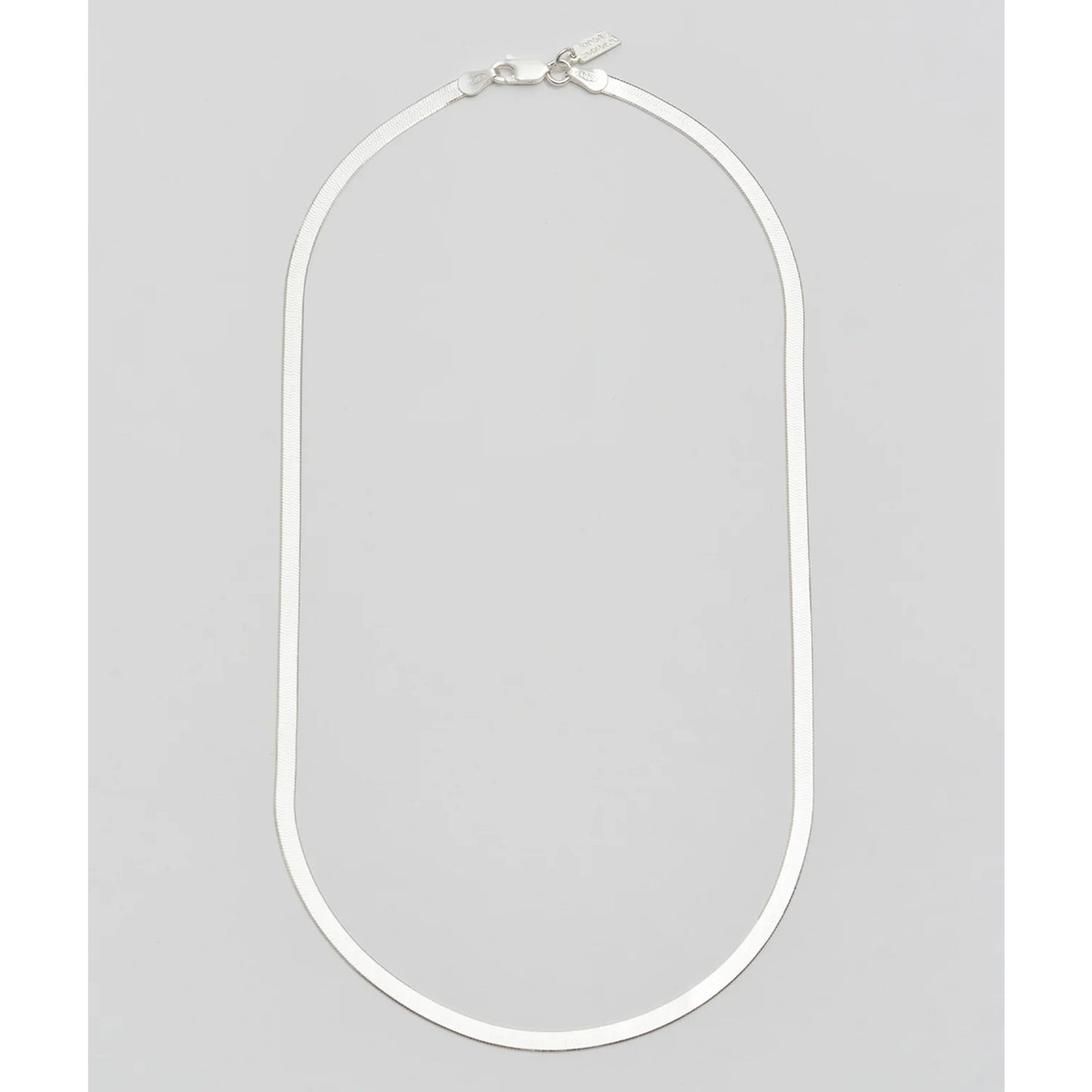 Sterling Silver Herringbone Necklace