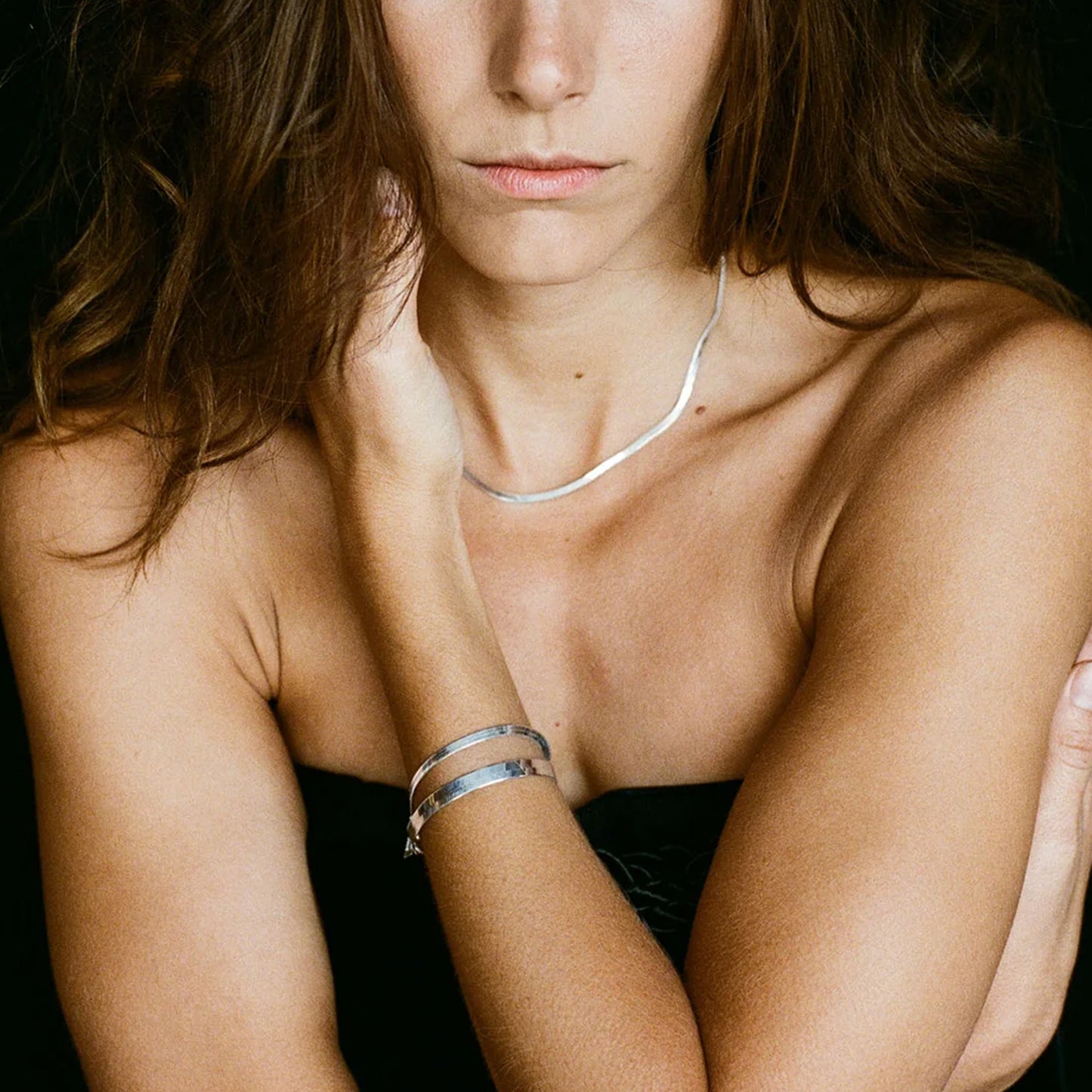 Sterling Silver Herringbone Necklace