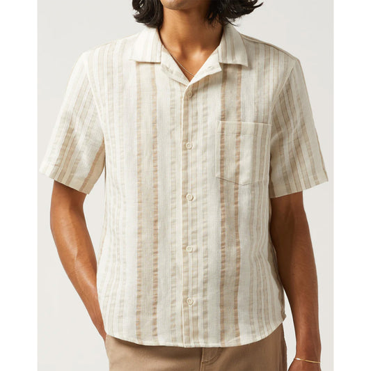 Bari S/S Camp Shirt in Natural