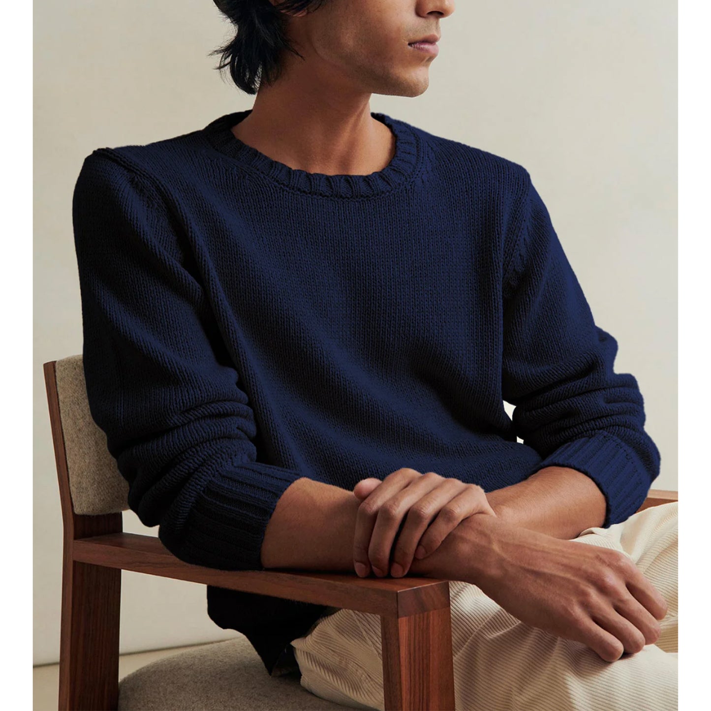 Crewneck Pullover in Navy