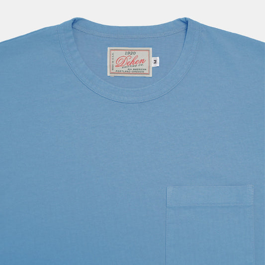 Heavy Duty S/S Pocket Tee in Blue Bird