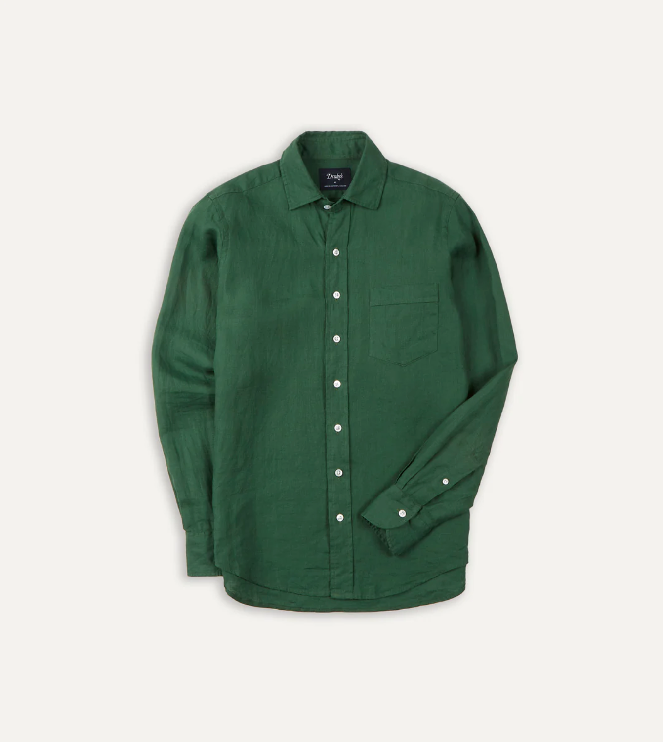 The Linen Summer Shirt in Forest Green