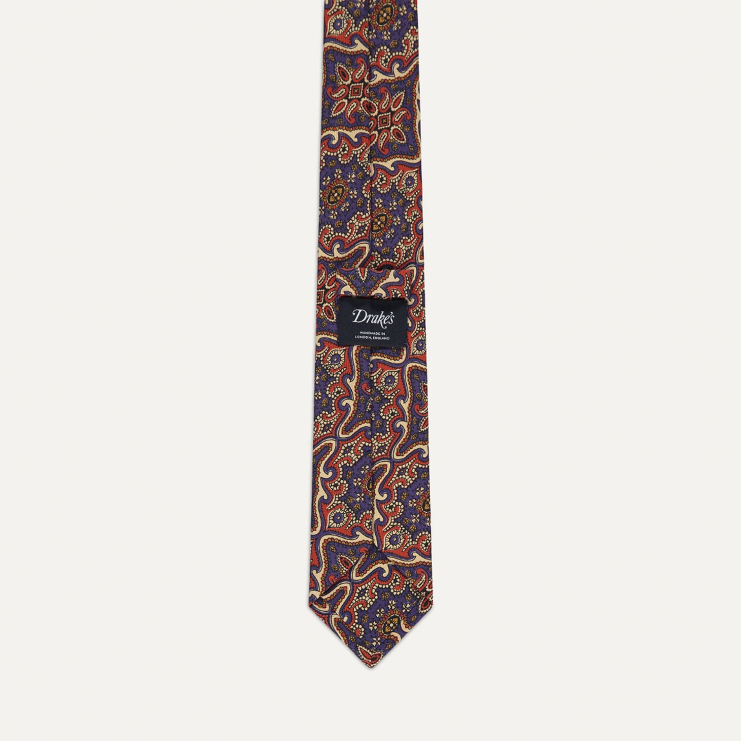 Multi Pattern Tie in Purple & Orange
