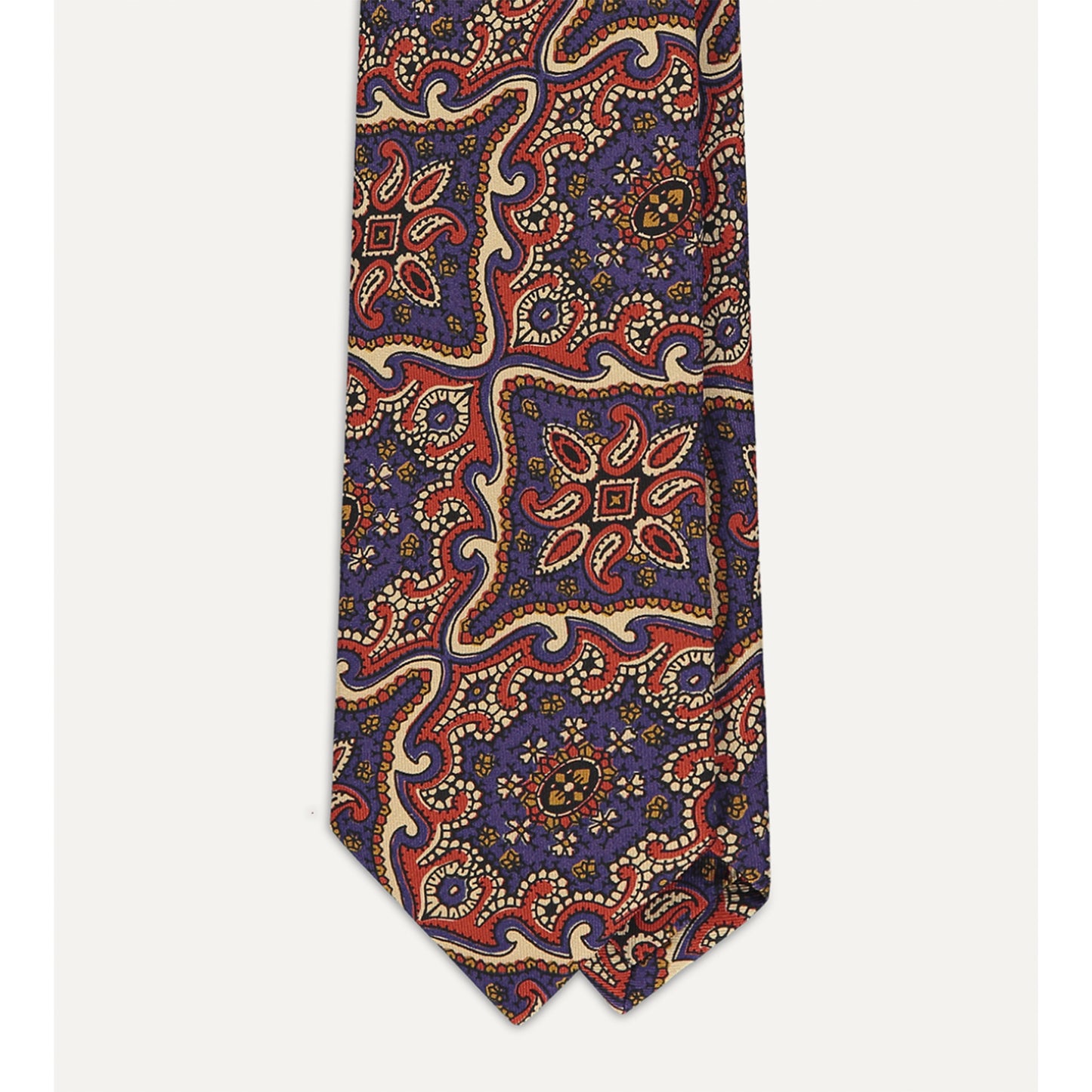 Multi Pattern Tie in Purple & Orange