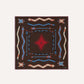 Tribal Pocket Square in Brown Pink