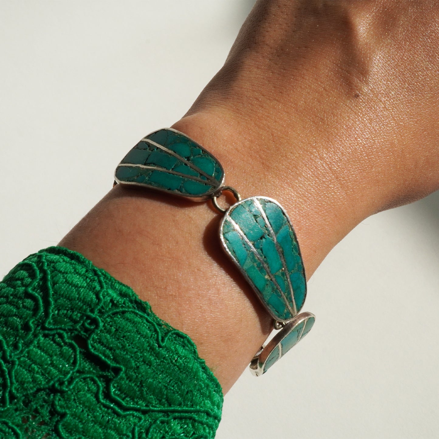 Turquoise Chip Inlay Bracelet
