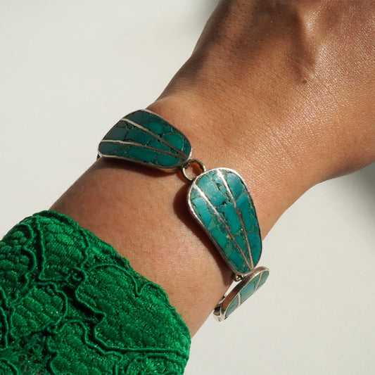 Turquoise Chip Inlay Bracelet