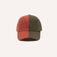 Two-Tone Ripstop Cotton Baseball Cap in Olive and Red
