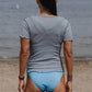 Vein Tee in Bow Blue