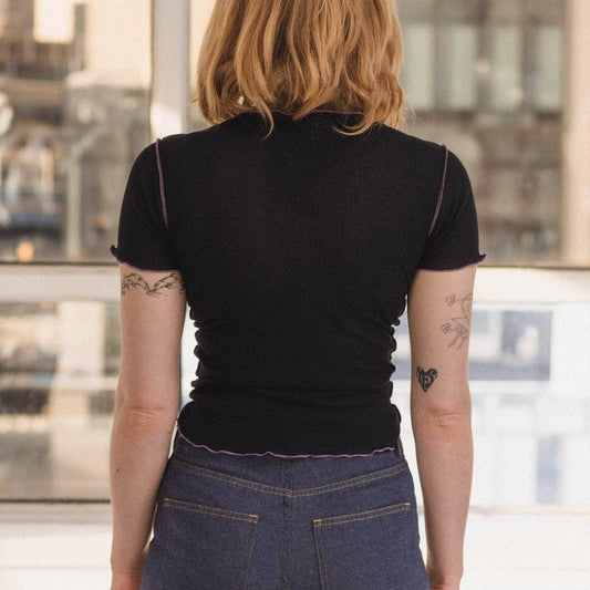 Vein Tee Shirt in Murano Navy