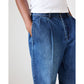 Washed Pleated Denim