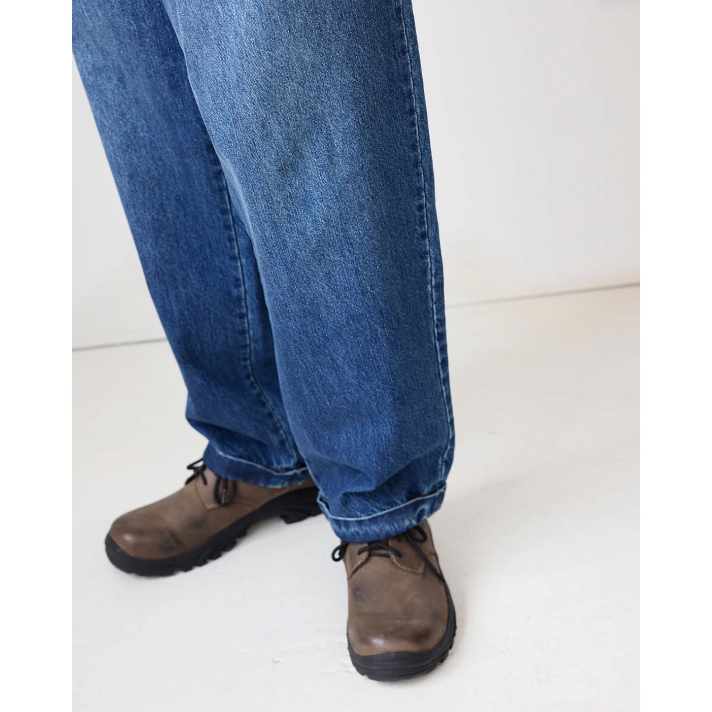 Washed Pleated Denim