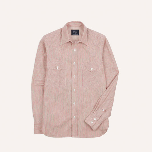 Two Pocket Western Shirt in Red