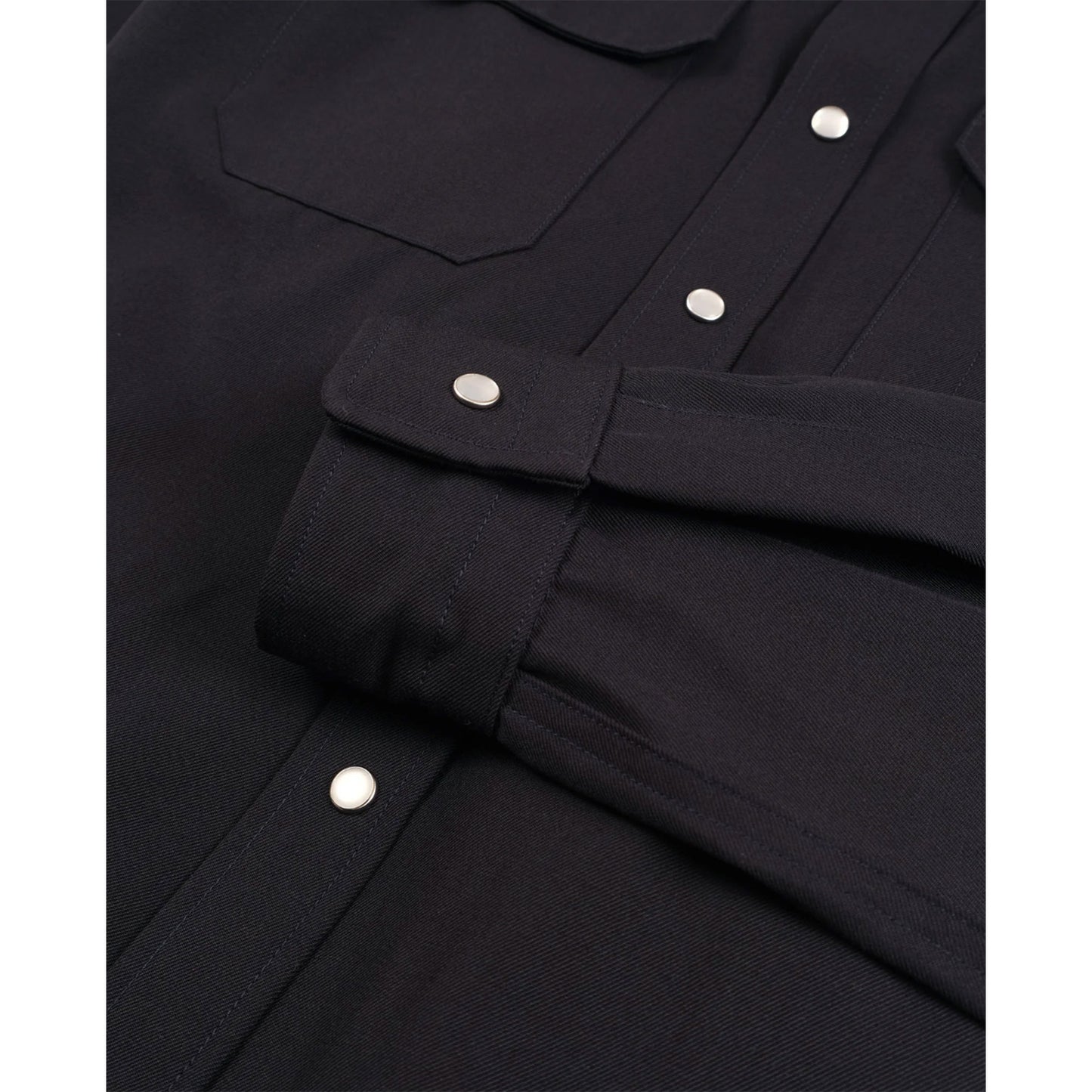 Drover Gaberdine Western Shirt in Navy