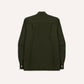 Wool Two Pocket Camp Collar L/S Shirt in Dark Green