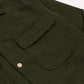 Wool Two Pocket Camp Collar L/S Shirt in Dark Green