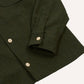Wool Two Pocket Camp Collar L/S Shirt in Dark Green