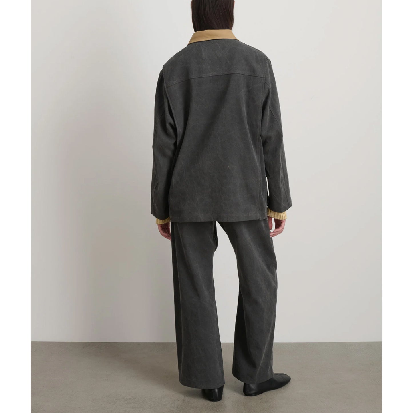 Workwear Jacket in Washed Black