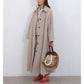 Japanese Flax Cotton Gabardine Wickham Trench in Oatmeal